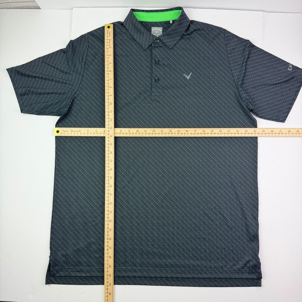 Callaway Gray Geometric Opti Dri Golf Polo Large - Picture 9 of 11